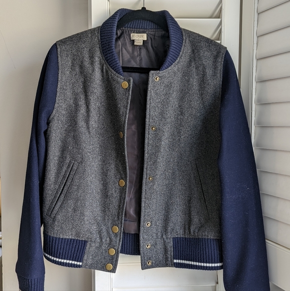 J. Crew Wool varsity bomber jacket - Picture 2 of 10